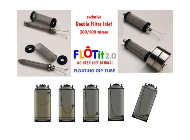 FLOTit  2.0 Floating Dip Tube med doble filter 