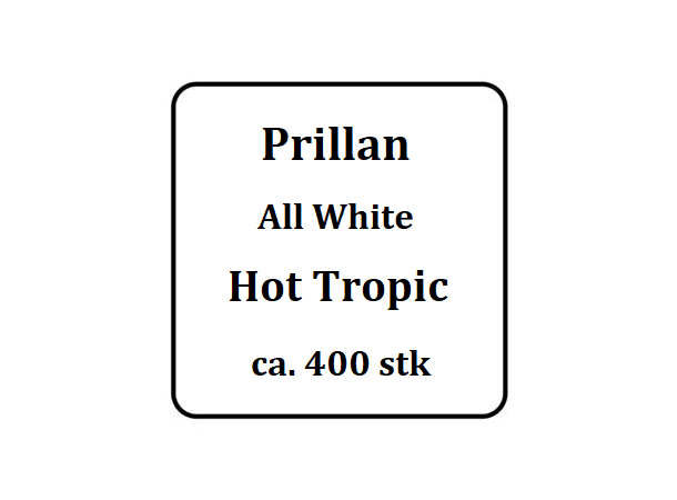 Prillan All White Hot Tropic (400 stk) Gjør det selv porsjonssnus