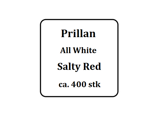 Prillan All White Salty Red (400 stk) Gjør det selv porsjonssnus