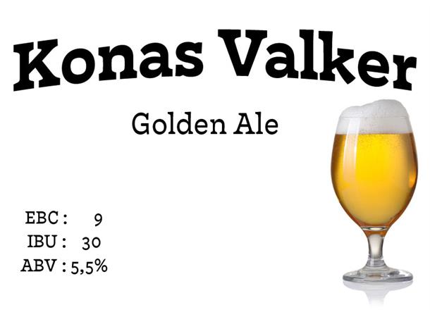 Konas Valker - Golden Ale Allgrain ølsett 25 liter, Golden Ale