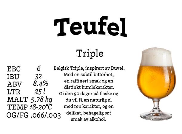 Teufel Allgrain ølsett 25 liter, Belgisk Triple