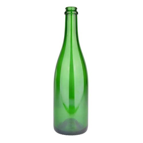 Grønn champagneflaske i glass, 750 ml, for 29 mm kapsel.