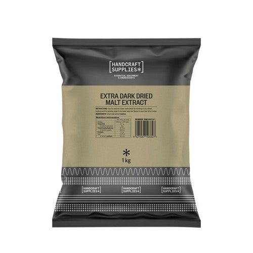 Ekstra mørk spraymalt 1 kg i brun og svart pose for stout og porter.