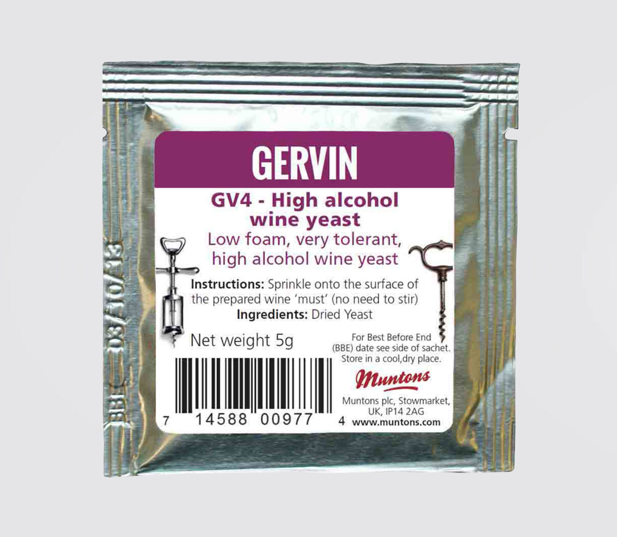 GV4 High Alcohol – Høyalkohol vingjær til 23 liter – Gervin