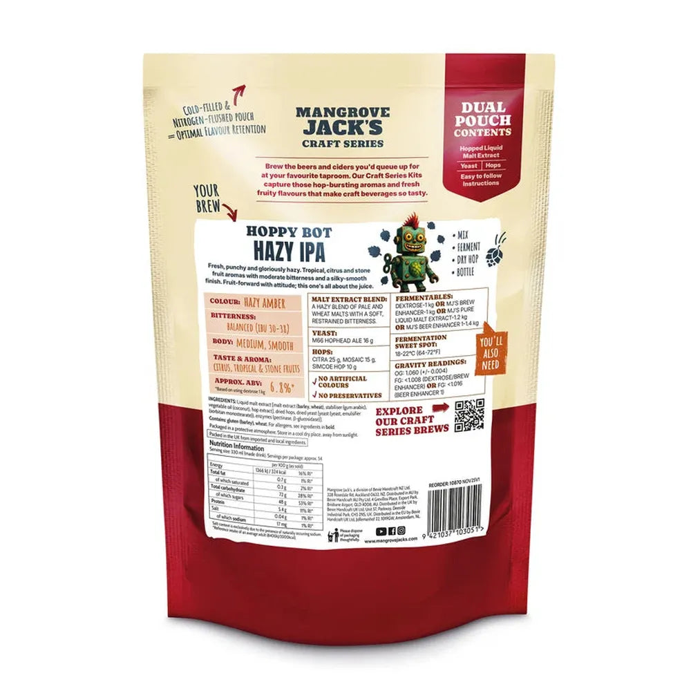 Hazy IPA 2,5 kg – Mangrove Jack’s Craft Series
