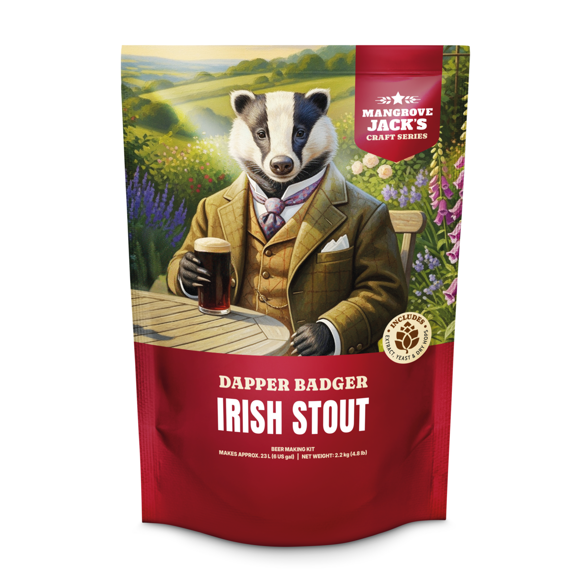 Mangrove Jack's Craft Series Dapper Badger Irish Stout 2,2 kg i ny pose