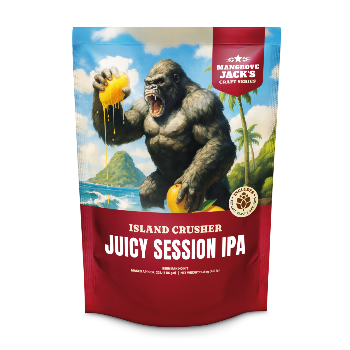 Mangrove Jack's Craft Series Island Crusher Juicy Session IPA 2,2 kg i ny pose