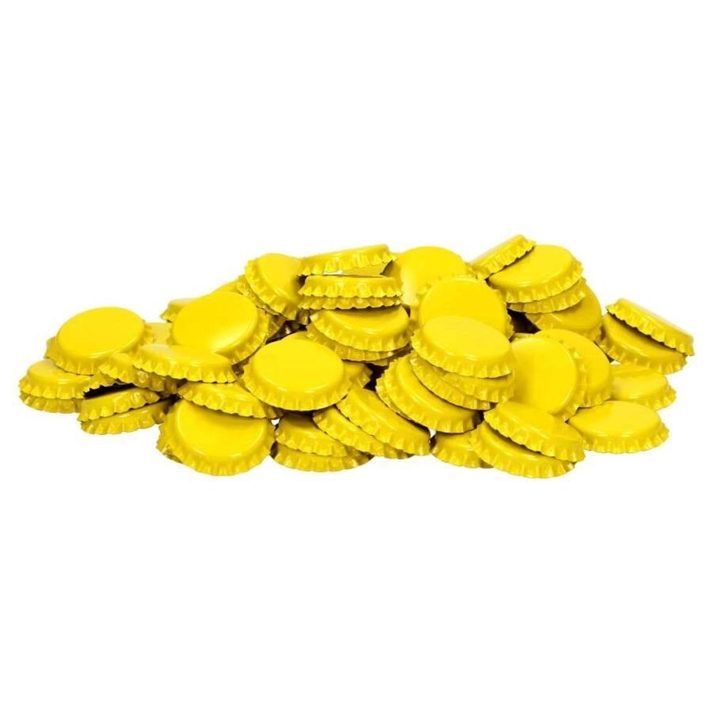 26 mm Gule Flaskekapsler 100stk Ølkapsler 26mm