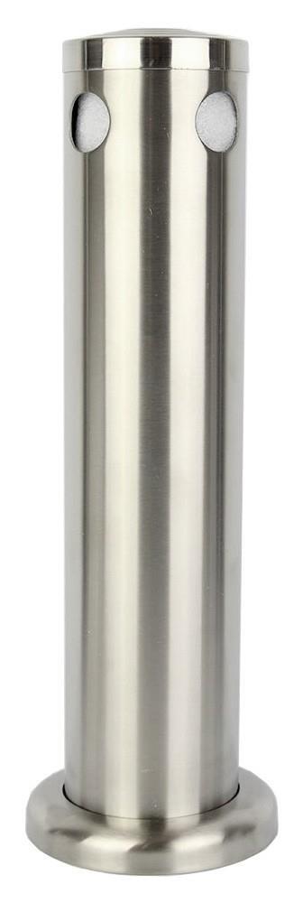 Tappetårn for 2 kraner børstet stål