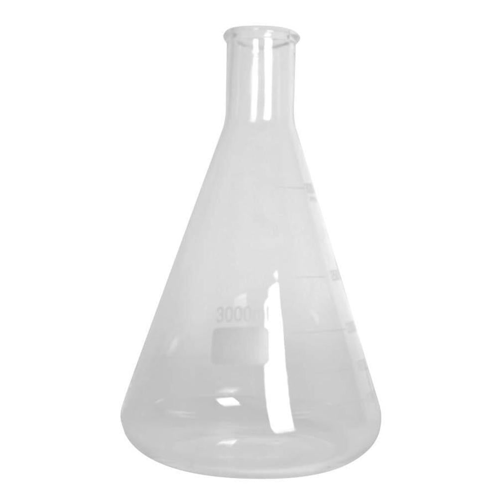 Erlenmeyer kolbe 3000 ml av borosilikatglass. 3 liter