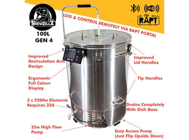 BrewZilla 100L Gen 4 RAPT WIFI – KegLand