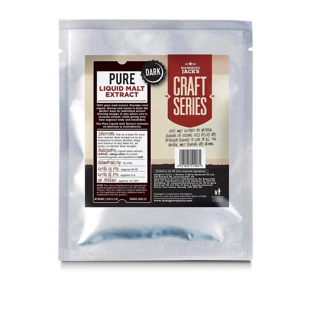 1,5 kg Mørk Maltekstrakt Mangrove Jack's Dark 1,5 kg Maltextract