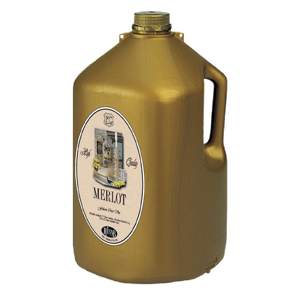 FC Rød Merlot 8 kg Gir opptil 23 liter fyldig Merlot rødvin