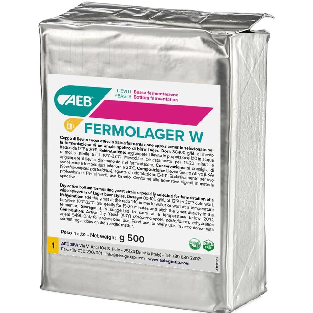 500g Fermolager W, AEB Tørrgjær til lagerøl