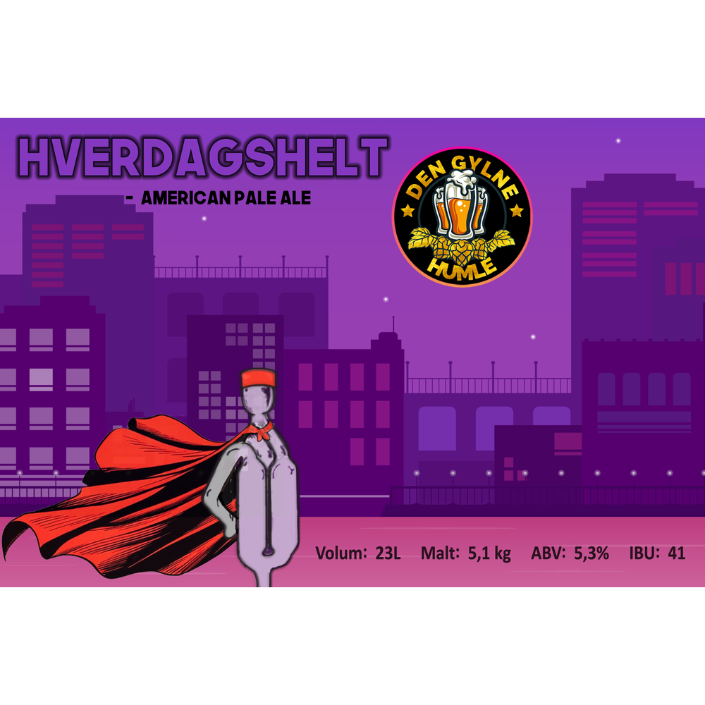 Hverdagshelt Allgrain ølsett 23 liter, APA