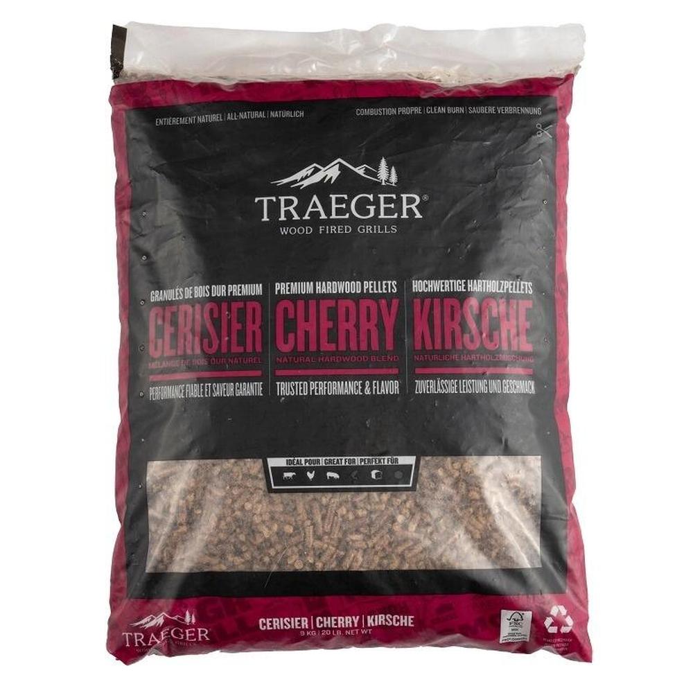 Traeger Cherry grillpellets 9kg Søt og fruktig røyksmak til kjøtt