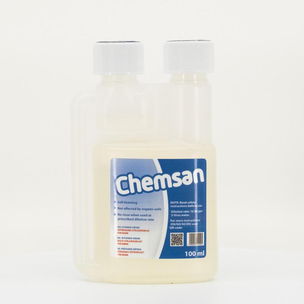 Chemsan 100ml skummende, syreholdig skyllemiddell