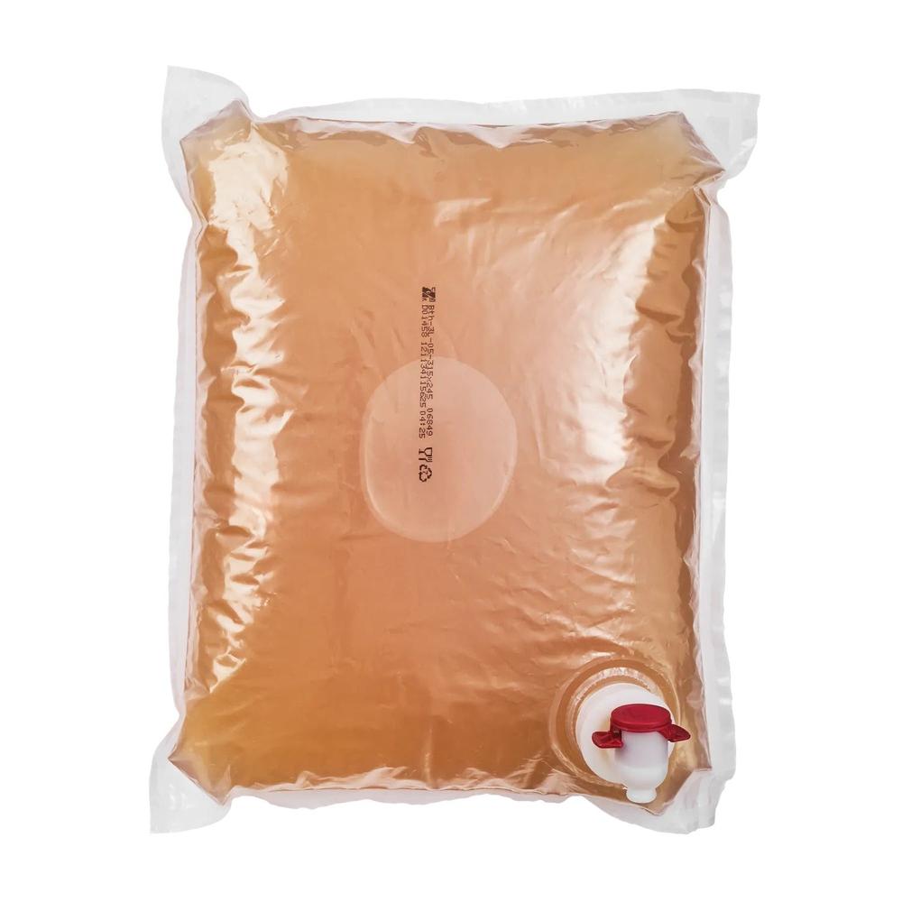 Gjennomsiktig Bag-in-Box vinpose med tappekran for 3L eller 5L væske, ideell for lagring av juice og cider.