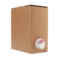 Bag-in-Box komplett sett 3L og 5L med brun pappeske og rød tappekran for vin og juice.