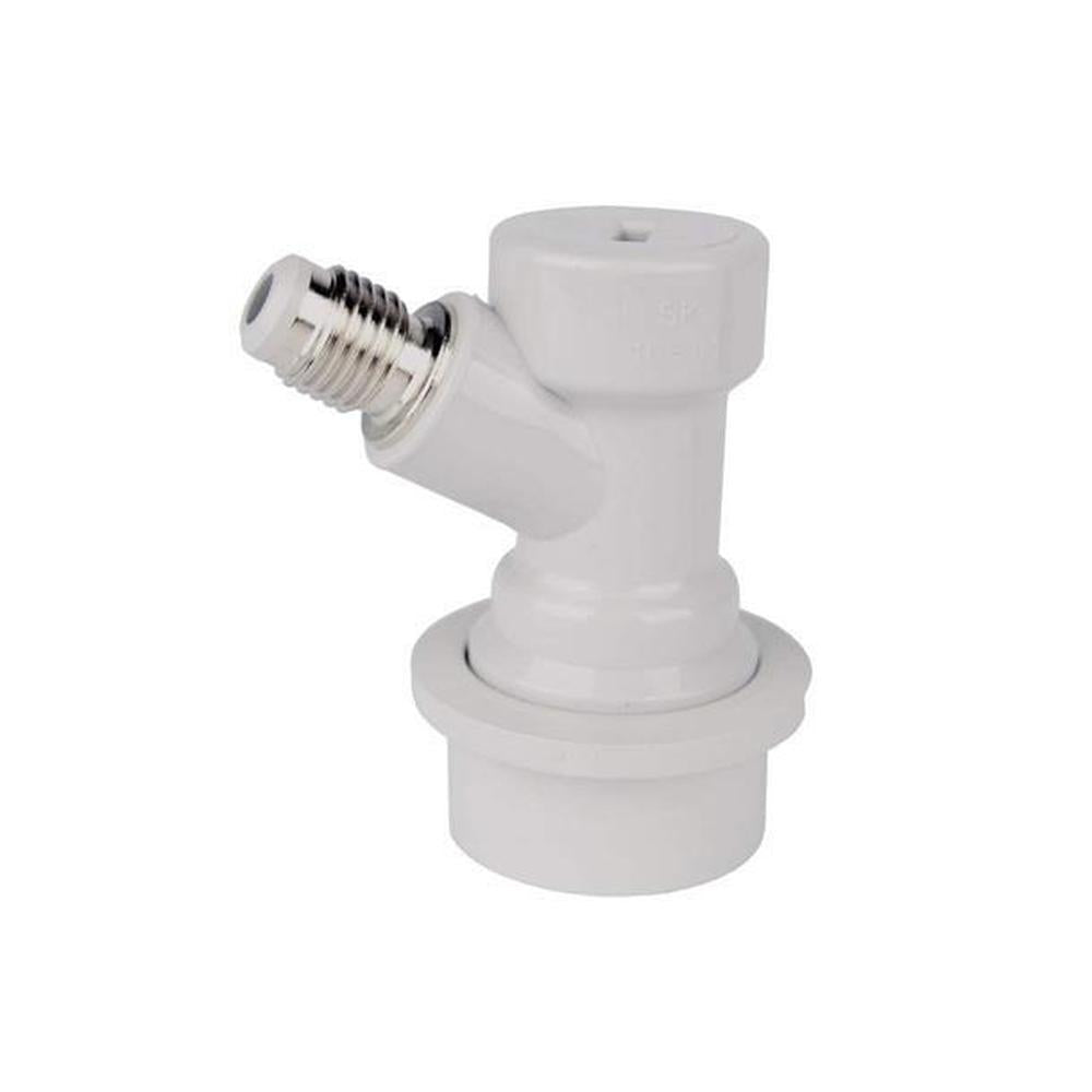 Hvit Ball Lock CO2 inn med 7/16" gjenger, hurtigkobling for Corneliusfat.