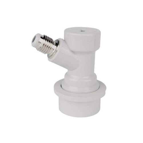 Hvit Ball Lock CO2 inn med 7/16" gjenger, hurtigkobling for Corneliusfat.