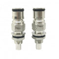 To Ball Lock Post Bulkhead i rustfritt stål med 1/4" BSP gjenge og o-ringer.