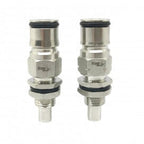 To Ball Lock Post Bulkhead i rustfritt stål med 1/4" BSP gjenge og o-ringer.