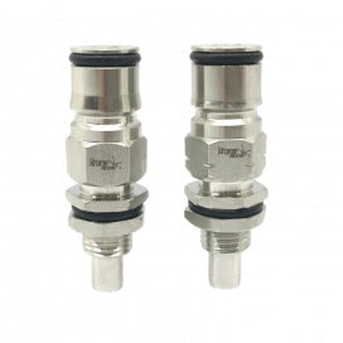 To Ball Lock Post Bulkhead i rustfritt stål med 1/4" BSP gjenge og o-ringer.