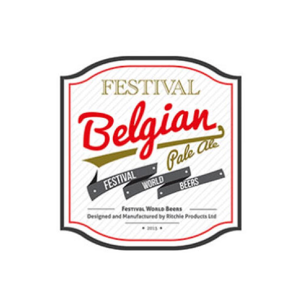 Festival Belgian Pale Ale etikett for 19L ølsett, 3,6 kg.