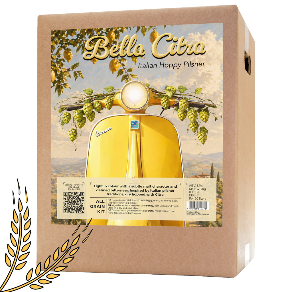 Bella Citra Allgrain Ølsett – Italiensk Pilsner med Citra