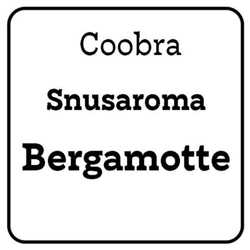 Coobra Snusaroma Bergamotte 25ml flaske med klassisk sitrusaroma.
