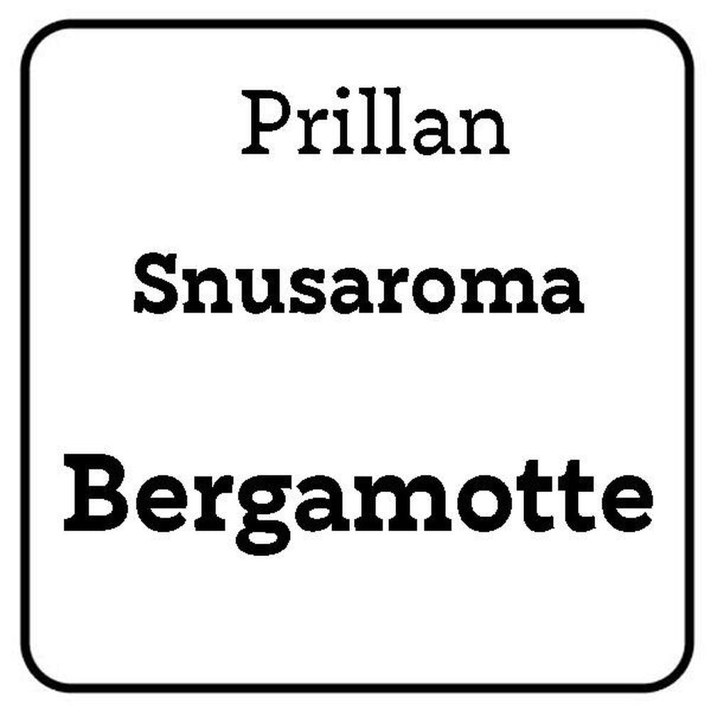 Prillan Snusaroma Bergamotte 25ml flaske.