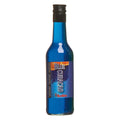 35 cl glassflasker med sort kapsel, inneholder blå curacao drinkmiks fra barking ab
