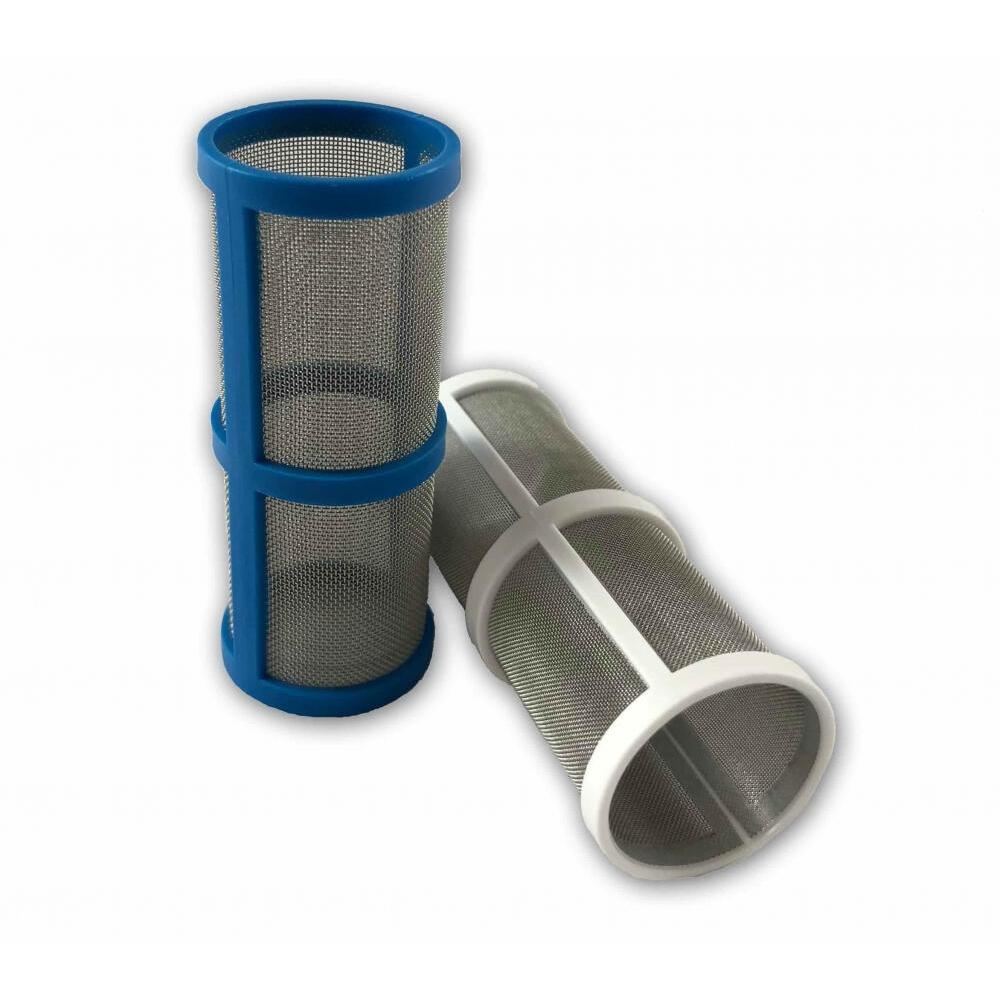 Bouncer filter-kit med blå og hvit ramme, finere filter på 304 og 178 microns.