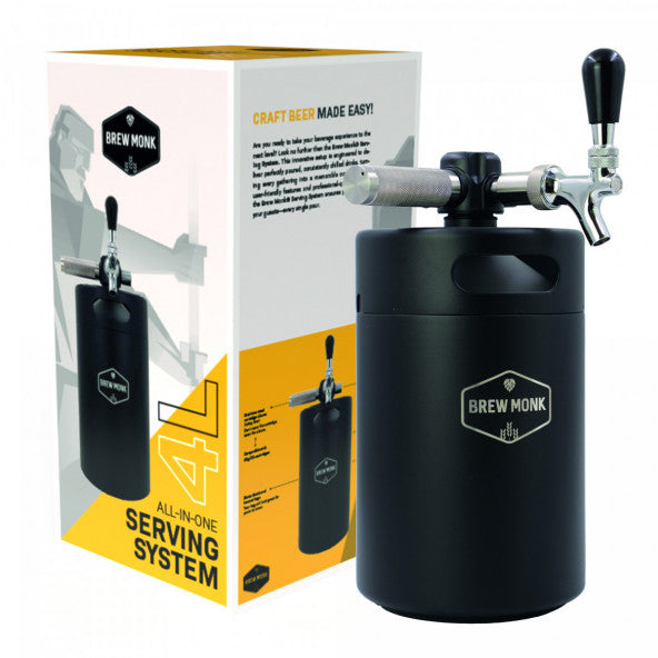 Mini-fat 4 liter - komplett serveringssystem med CO2 - Brew Monk