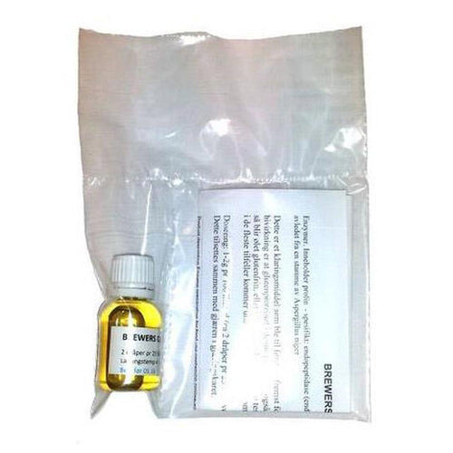 Brewers Clarex klarningsmiddel 20ml flaske i plastpose med instruksjoner – hjemmebrygg