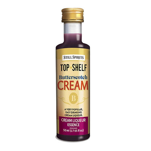 Still Spirits Top Shelf Butterscotch Cream likøressens 50 ml flaske.