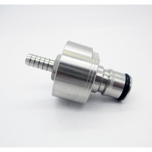 Rustfritt stål karbonerings- og vaskeadapter C844 for PET-flasker, med ball lock kobling.