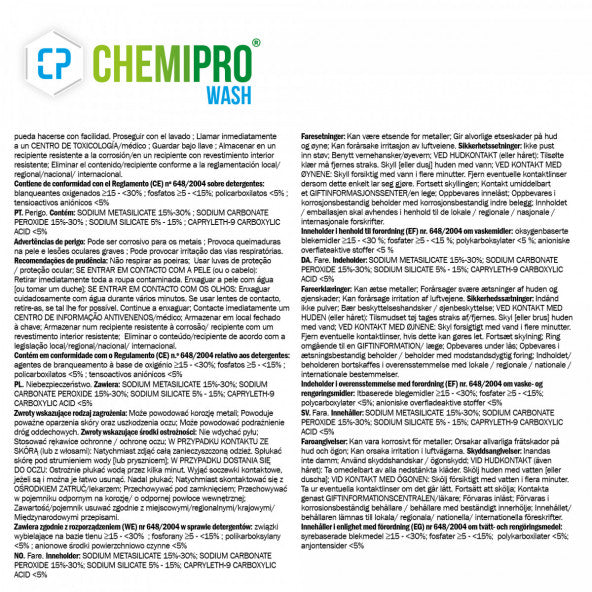 Chemipro Wash 500 g – Alkalisk rengjøringsmiddel for bryggeutstyr
