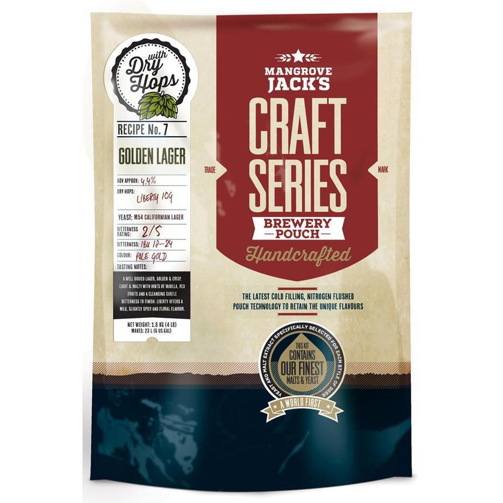 Mangrove Jack's Craft Series Golden Lager ølsett 1,8 kg med Liberty humle.