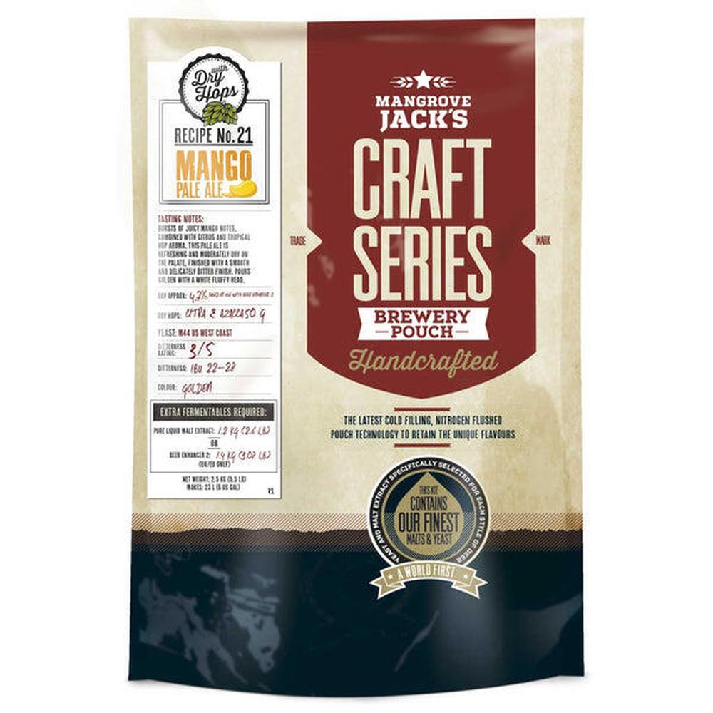 Mangrove Jack's Craft Series Mango Pale Ale 2,5 kg bryggesett med Citra og Azacca humle.