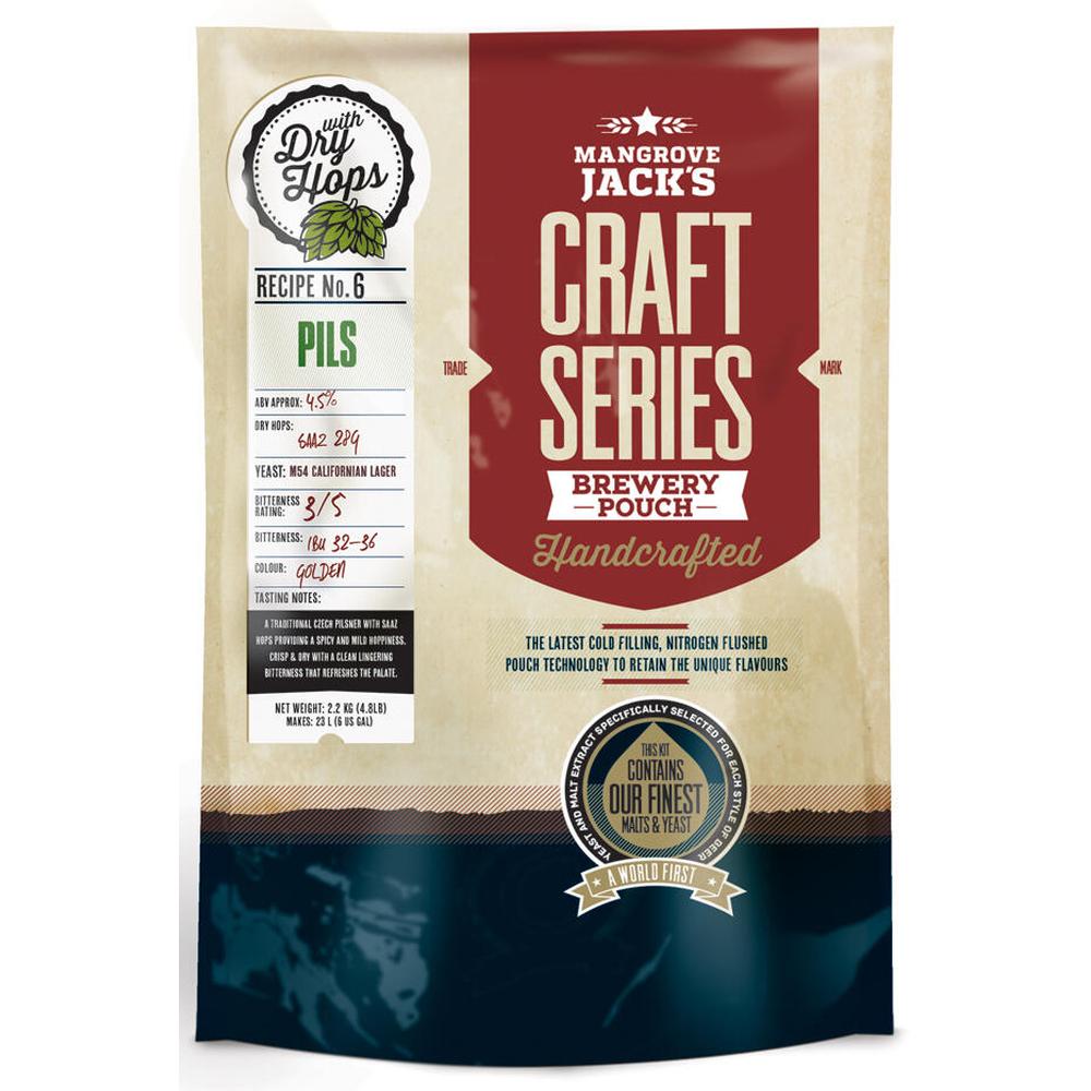 Mangrove Jack's Craft Series Pils kit med tørrhumle, 2,2 kg.