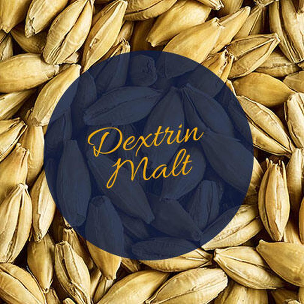Dextrinmalt 100 g fra Simpsons Malt for hjemmebrygging, forbedrer munnfølelse og skum.