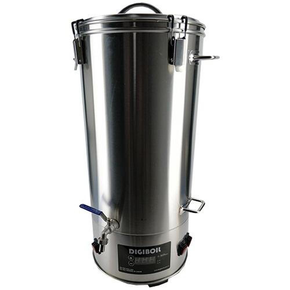 DigiBoil 35 liters kokeapparat i rustfritt stål med digital temperaturkontroller og kran.
