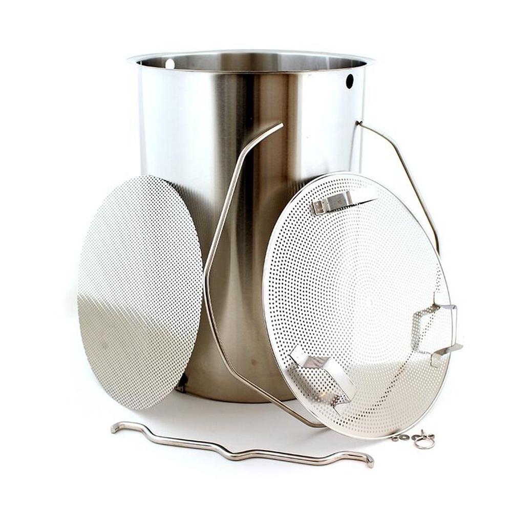Digiboil 35 Mash Upgrade Kit i rustfritt stål med silkar, silbunn og håndtak.