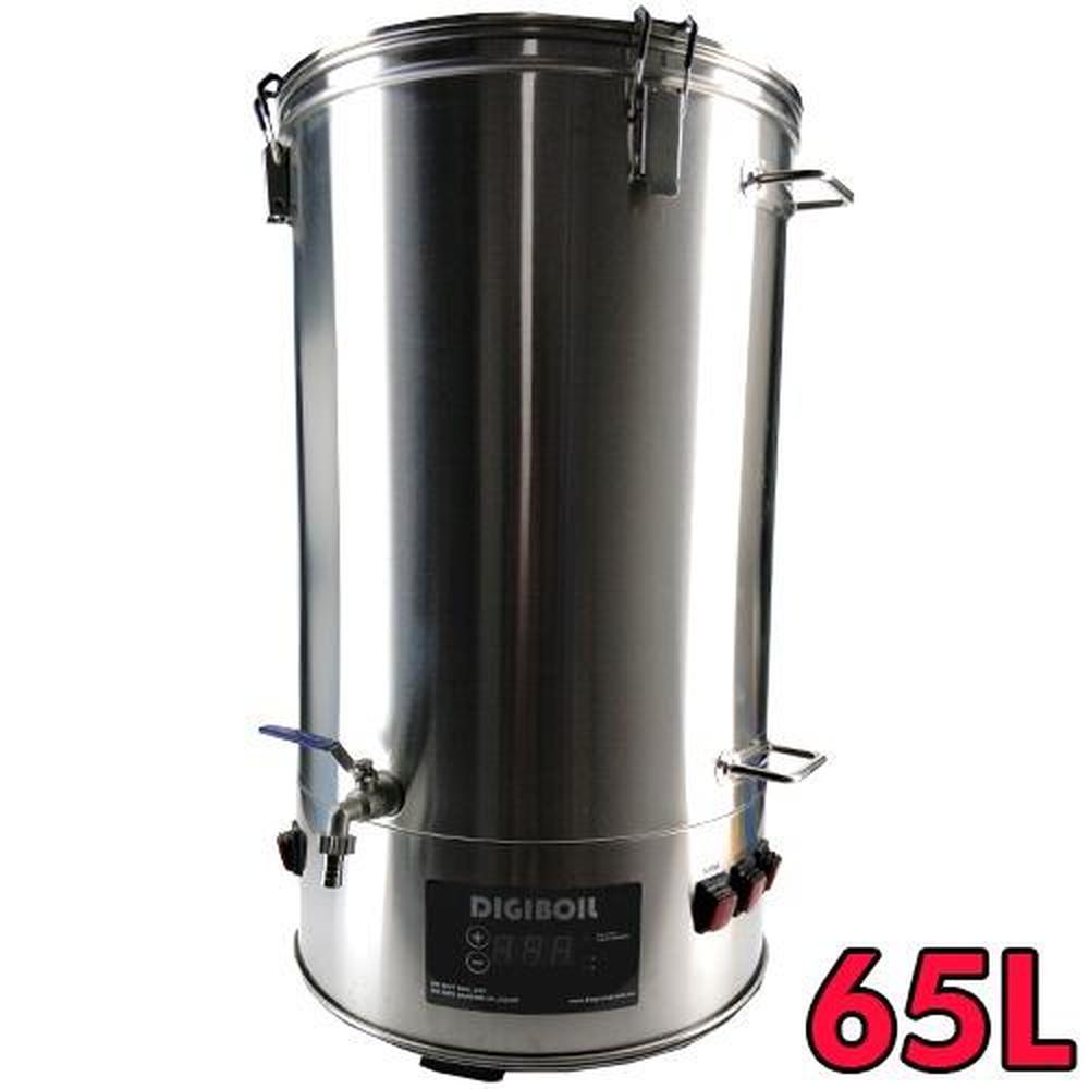 DigiBoil 65 liters kokeapparat i rustfritt stål med digital temperaturkontroller og kran.