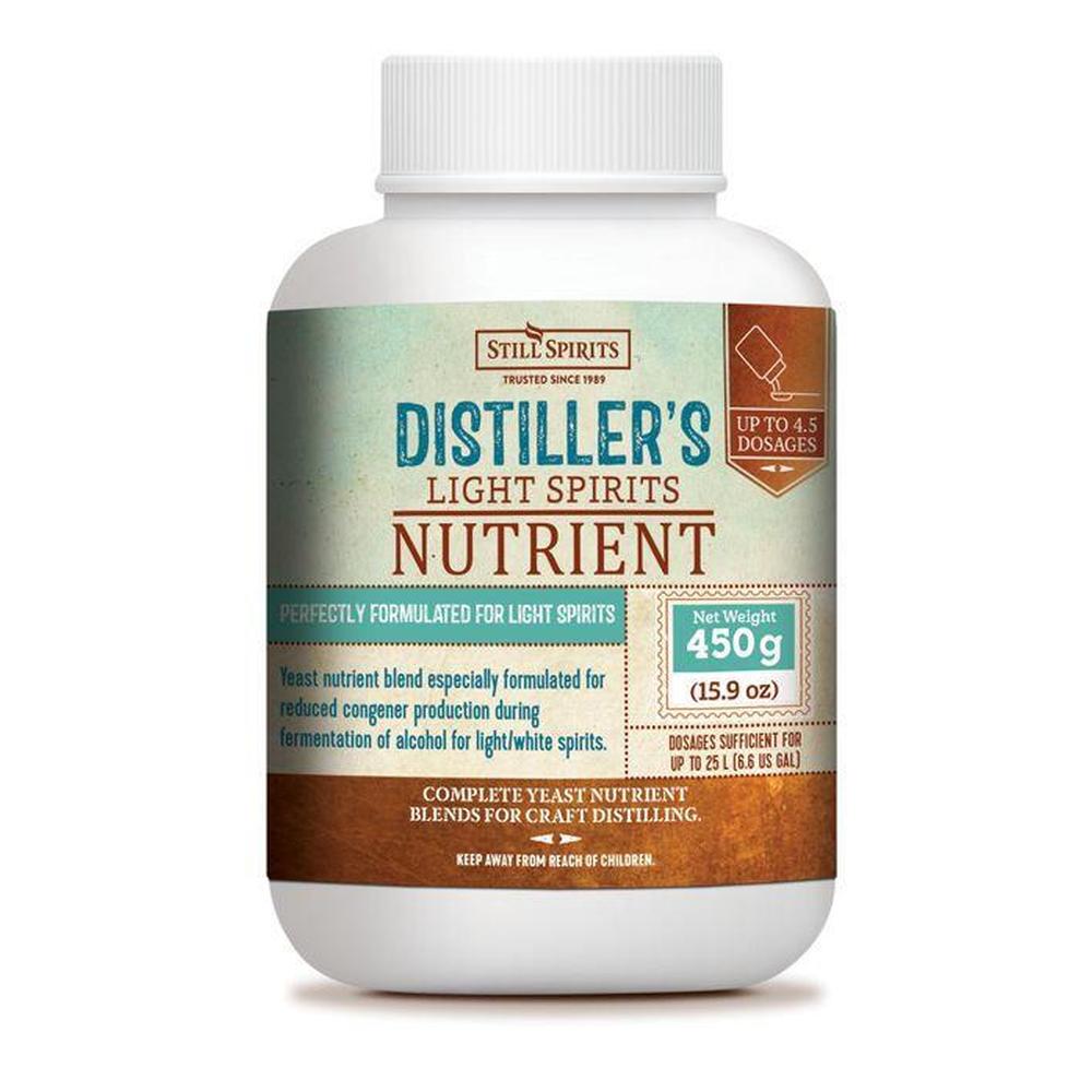 Still Spirits Distiller's Nutrient Light Spirits 450g flaske – næringsblanding for vodka og gin.