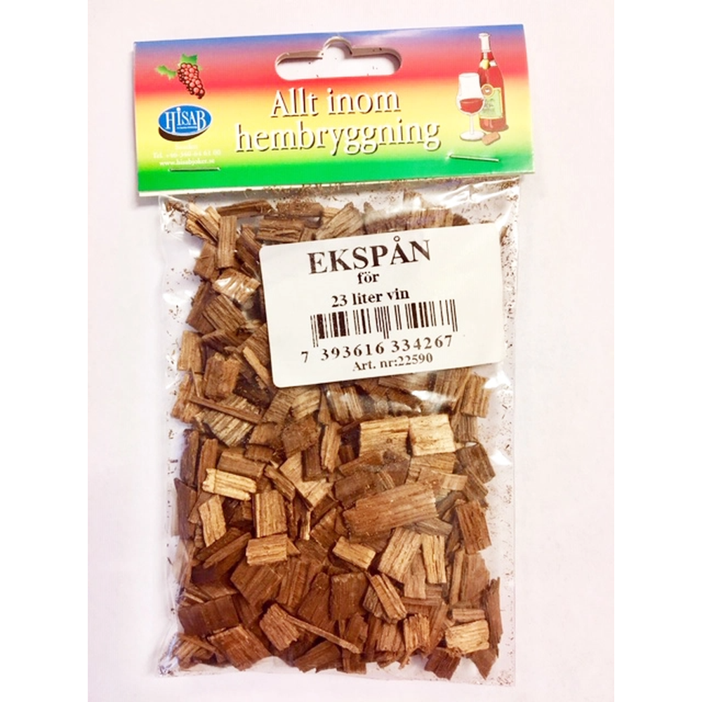 Eikechips 25g for 23L vin – hjemmebrygg