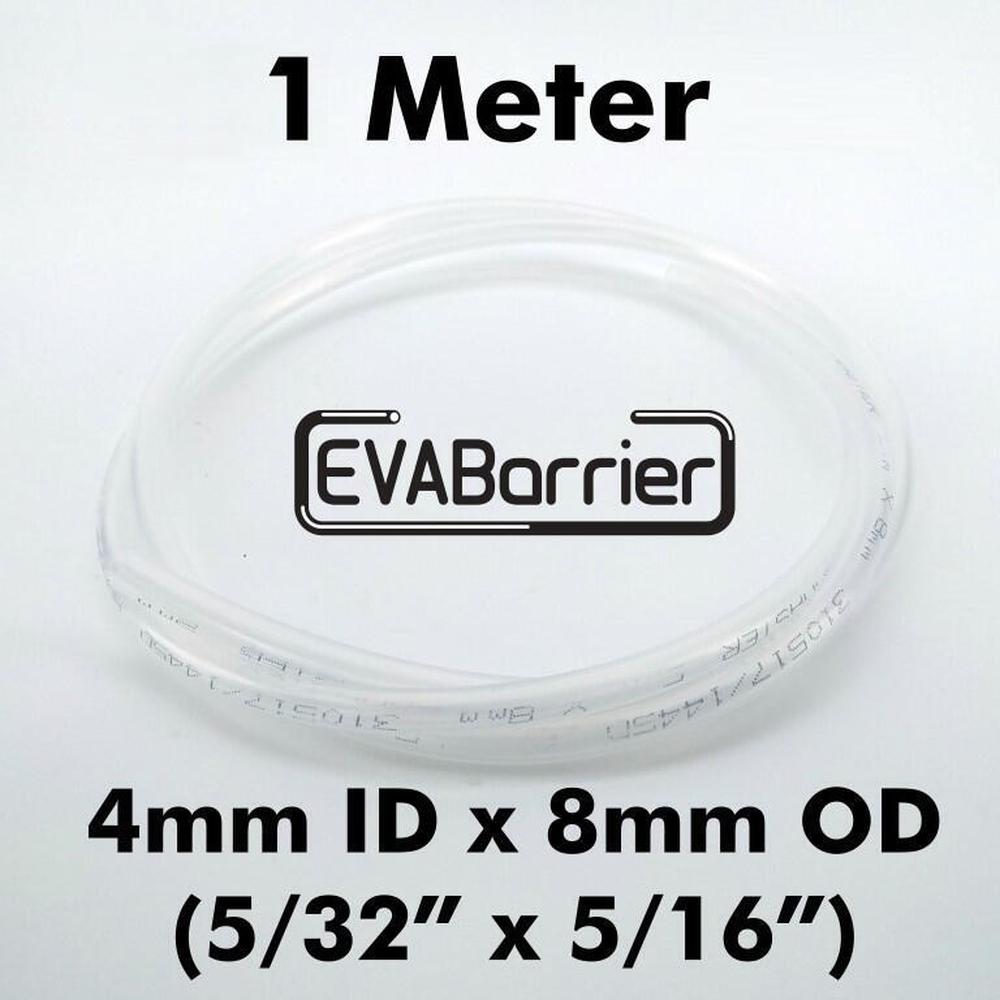 EVABarrier klar øl- og CO2-slange, 4mm ID x 8mm OD, 1 meter.