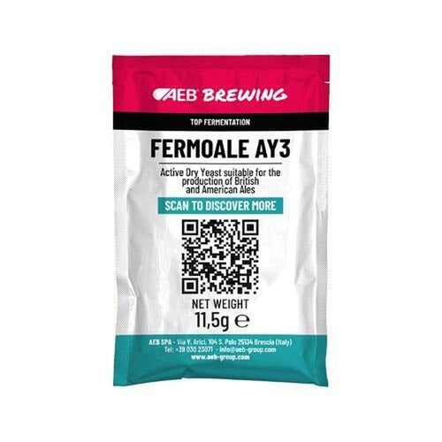 Fermoale AY3 tørrgjær 11,5g for engelske ales – hjemmebrygg